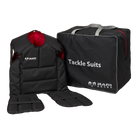 Ram Rugby Tackle Suit in black with padded full-contact training gear, durable 600 Denier Cordura and PVC backing for protection
