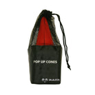 Set of 20 Ram Rugby bright red pop-up training marker cones, 23cm tall, durable plastic for rugby drills and agility training