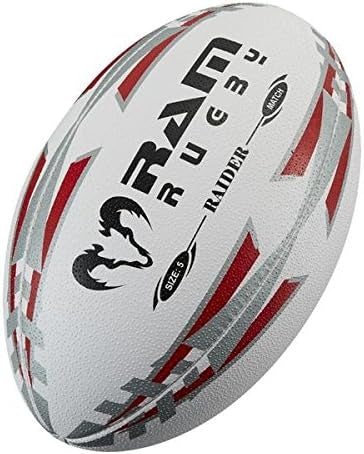 Ballon de rugby Ram Rugby Raider 2.0 Match, ballon de rugby durable pour l'entraînement et les matchs