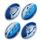 Ram Rugby Animal Design Squad Trainer Rugby Ball in vibrant colors with 3D grip, durable 3 ply polycotton construction.