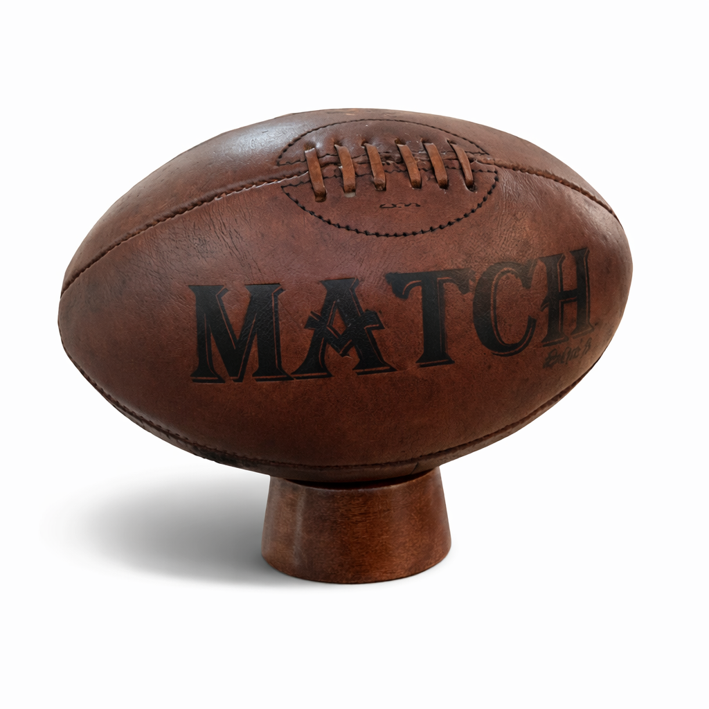 Support de présentation en bois pour ballons de rugby Ram