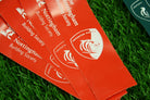 Set of 20 Ram Rugby custom PVC tag rugby tags in assorted colors with printed club logos for team branding and festivals