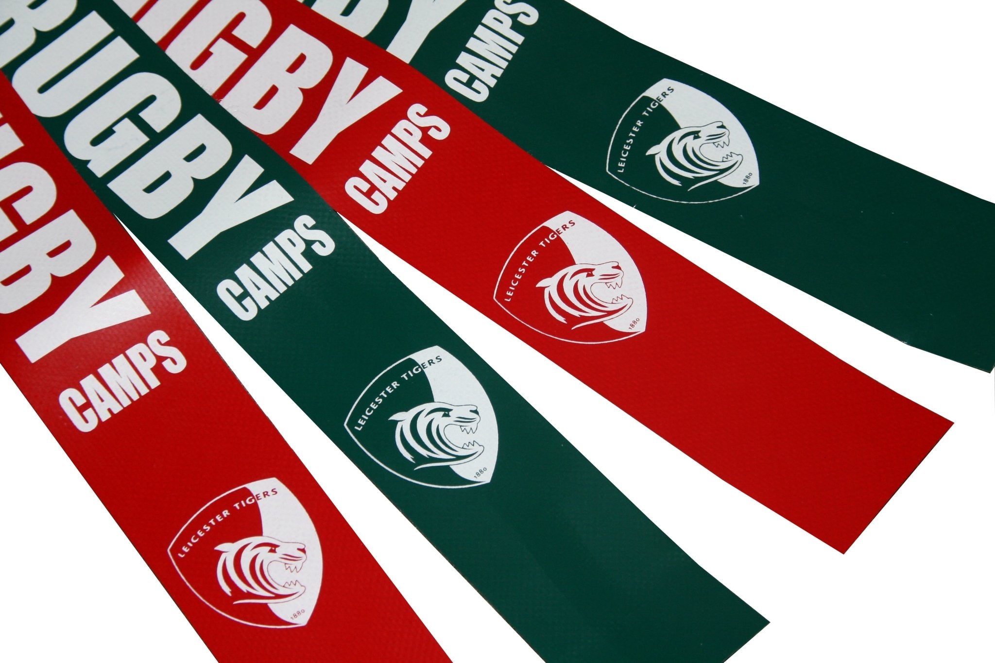 Set of 20 Ram Rugby custom PVC tag rugby tags with club logo printing, durable and perfect for team branding at festivals