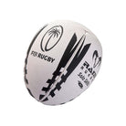 Ram Rugby custom printed training ball in bright yellow with personalized club logo and sponsor branding for rugby practice