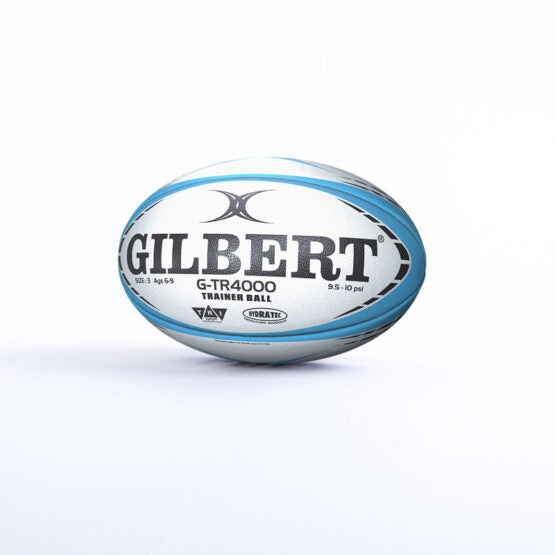 Pallone da rugby da allenamento Gilbert G-TR4000 - 4 colori, misure 3-5