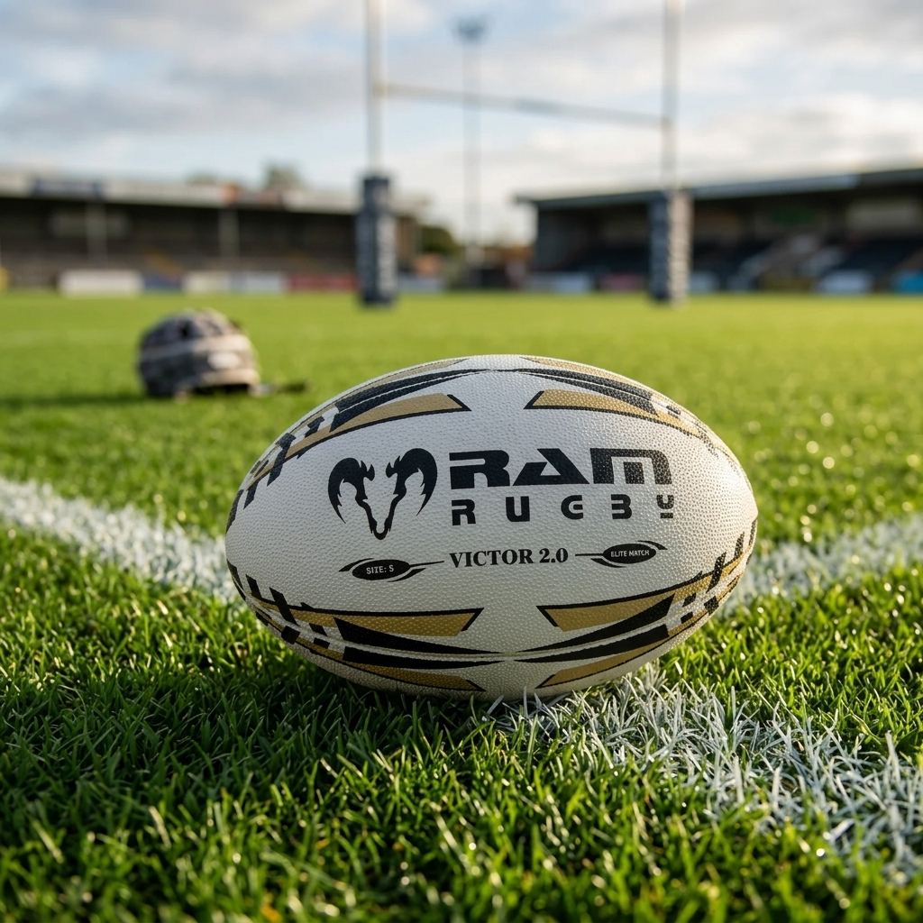Ram Rugby Victor 2.0 Elite Match Rugby Ball Volo stabile e resistente