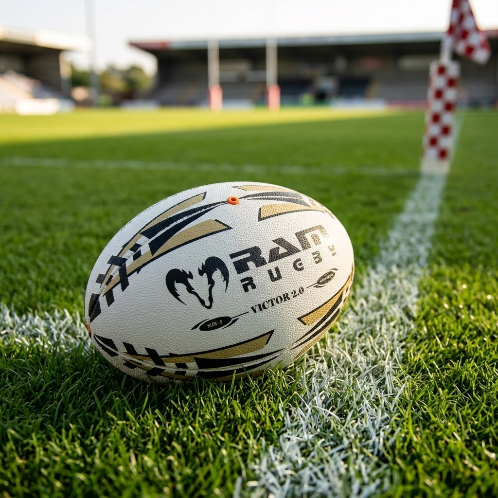 Ram Rugby Victor 2.0 Elite Match Rugby Ball Volo stabile e resistente