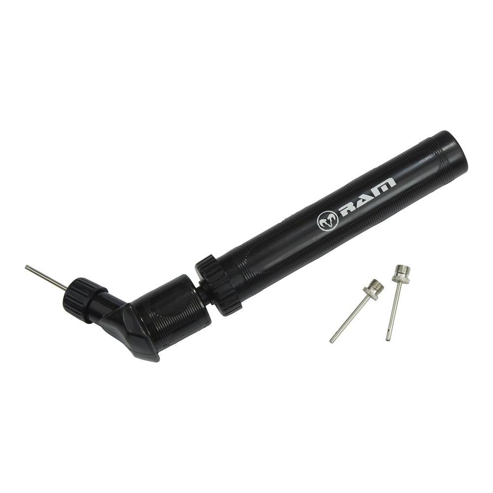 Ram Rugby Raider 2.0 Neon Match Ball close-up showing integrated valve and vibrant neon design for stable flight and visibility