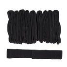 Set of 10 adjustable black Velcro tag rugby belts by Ram Rugby, designed for secure fit in small and large waist sizes